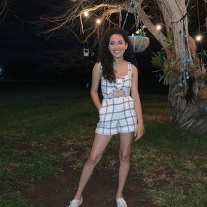 Abercrombie & Fitch Blk White Romper Sz 00